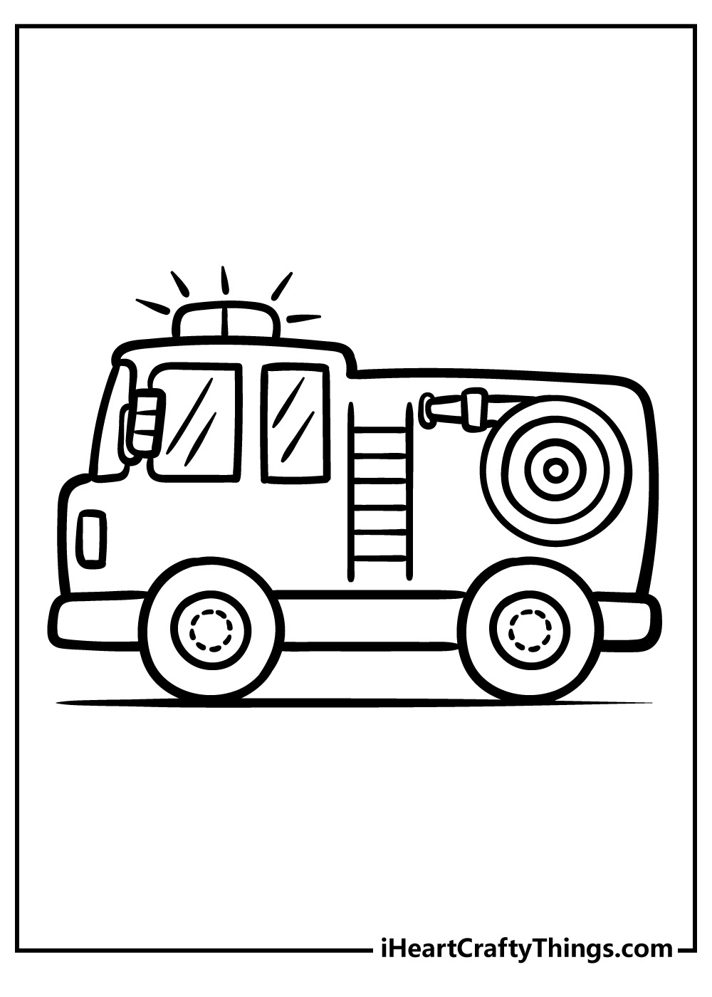 coloring for kids fire truck