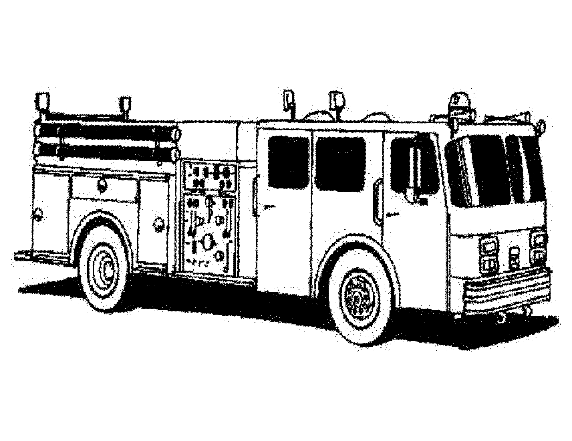 fire truck to color printable