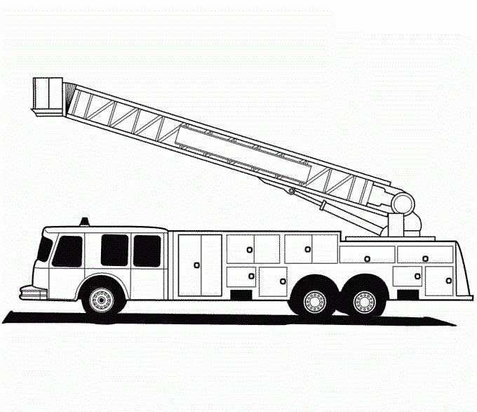 printable fire trucks coloring sheet