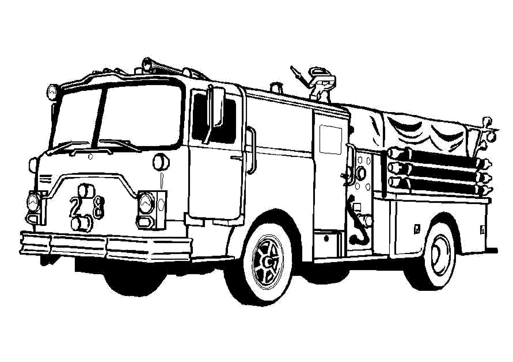 fire truck free coloring pages