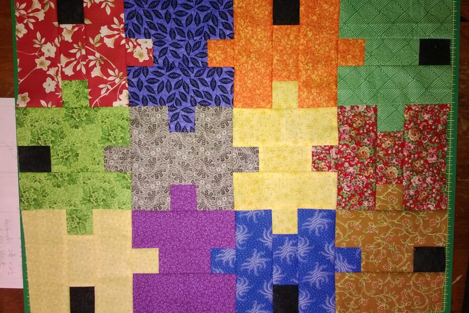 02 Jigsaw Puzzle Quilt King Size Pattern PDF File