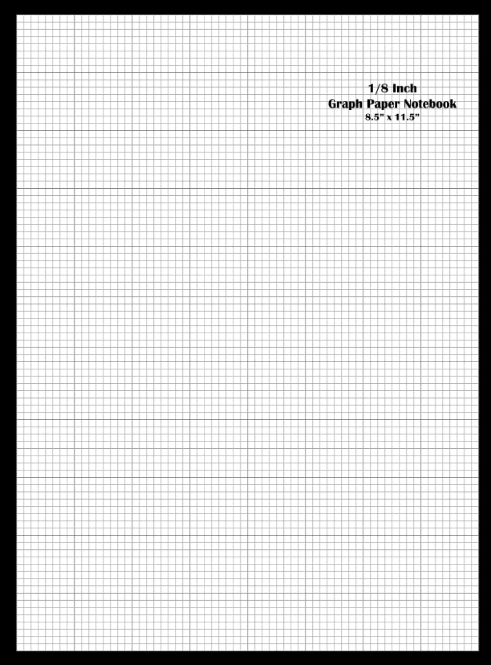 1 8 Inch Graph Paper Notebook 8 X 8 Quad Rule Notepad 8 Squares Per Inch Grid Ruled Paper Pad 100 Pages 50 Sheets 90gsm 8 5