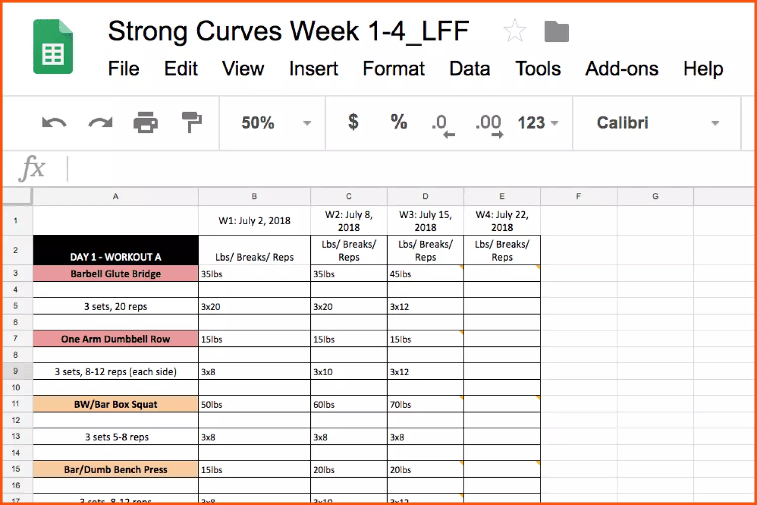 10 Best Free Google Sheets Workout Planner Templates For 2022