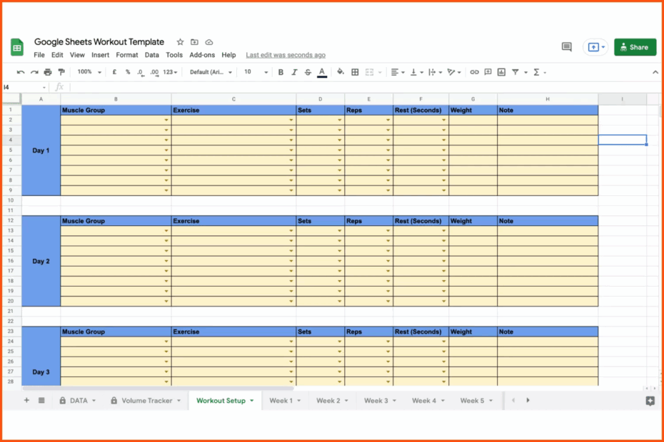 10 Best Free Google Sheets Workout Planner Templates For 2022