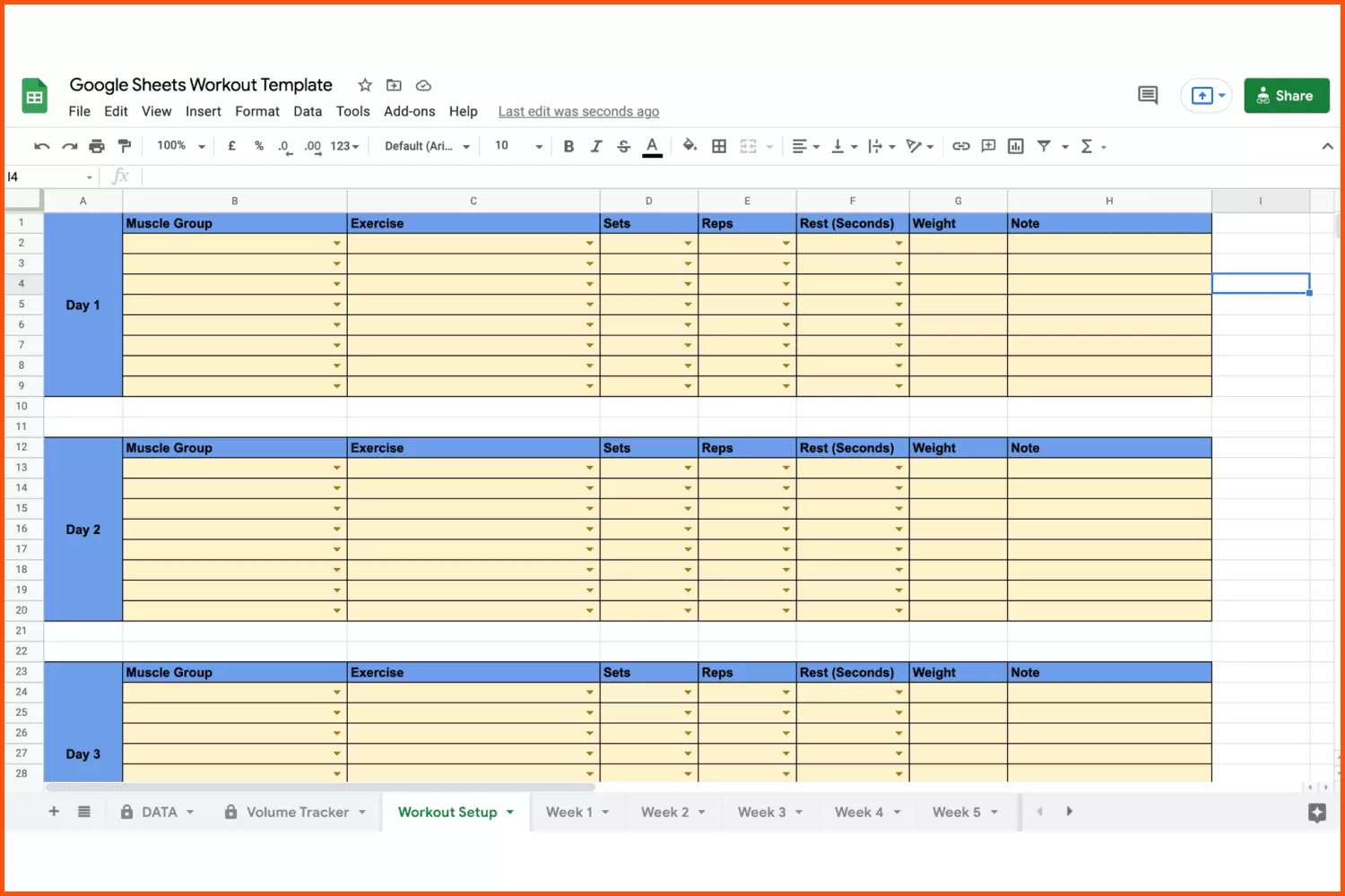 10 Best Free Google Sheets Workout Planner Templates For 2022