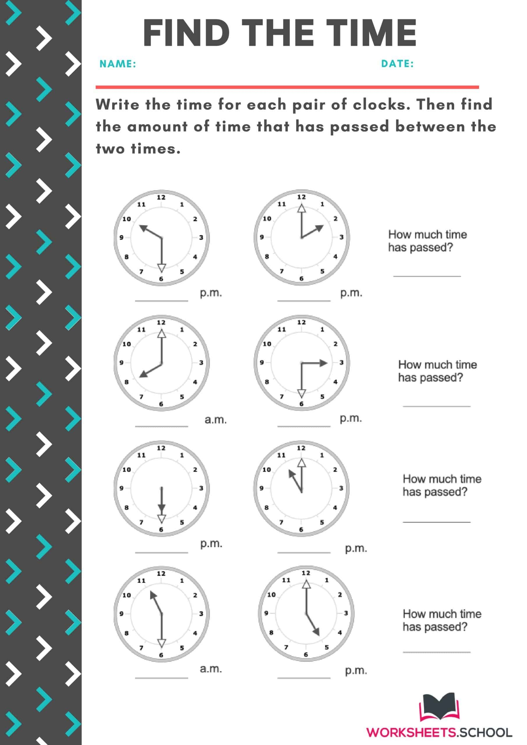 10 Elapsed Time Worksheets 3rd Grade 100 FREE