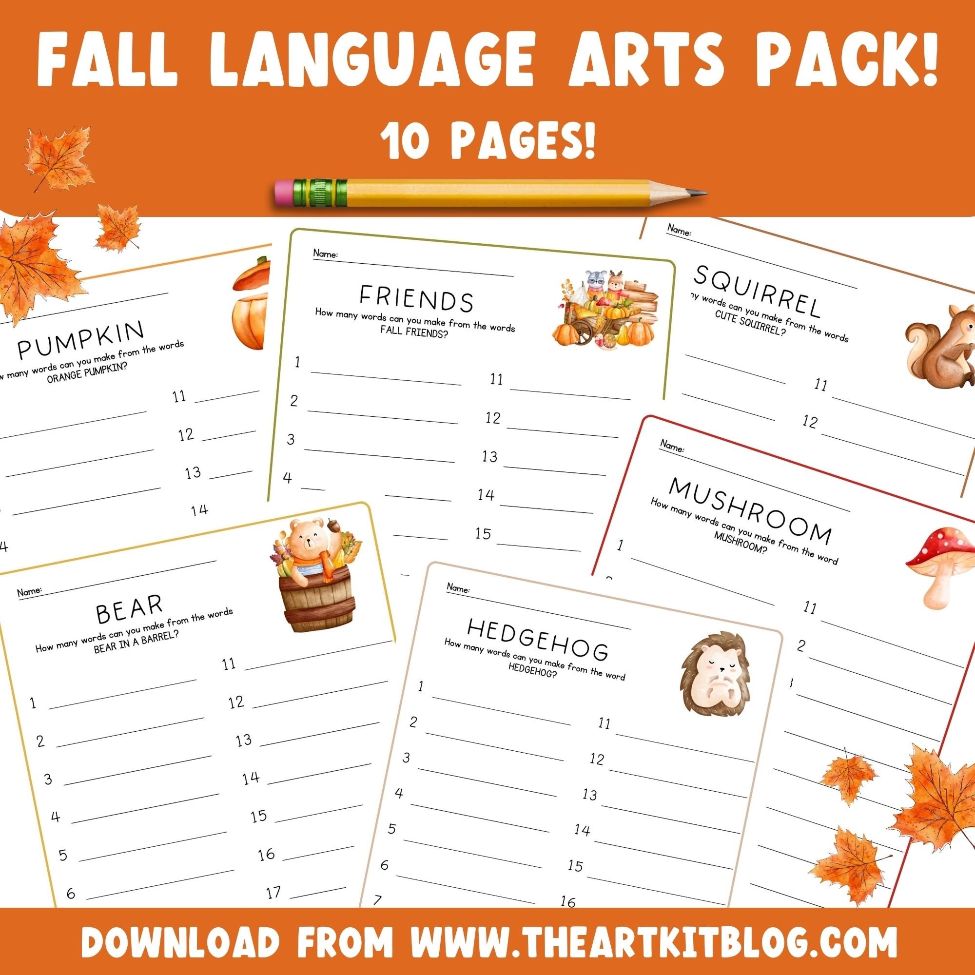 language arts worksheets