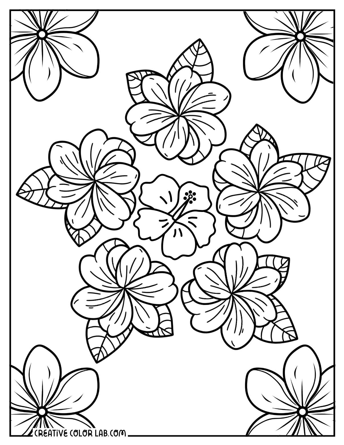 flower pictures for coloring printables