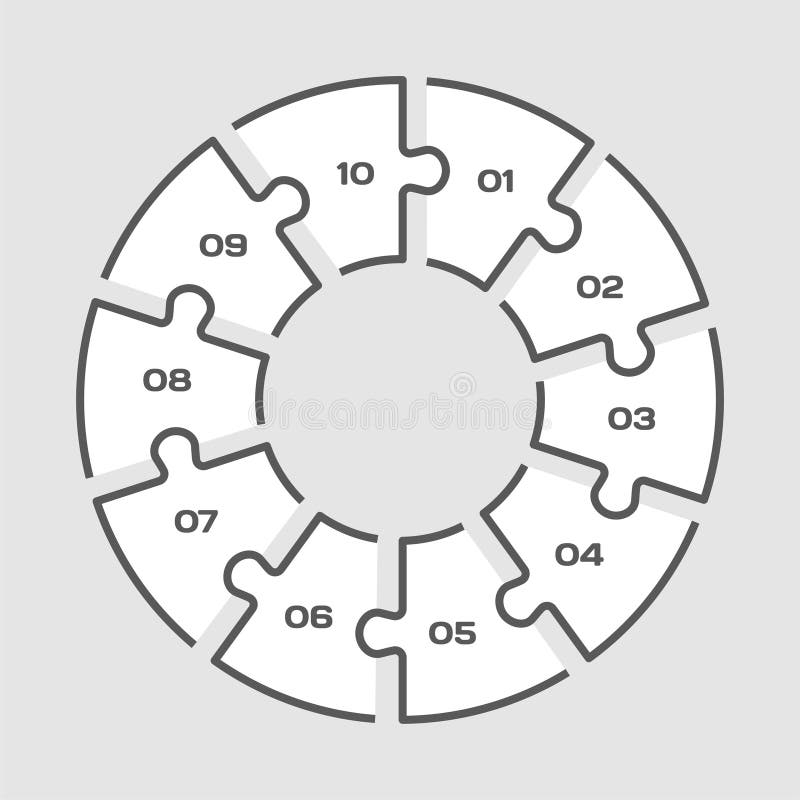 puzzle piece timeline template