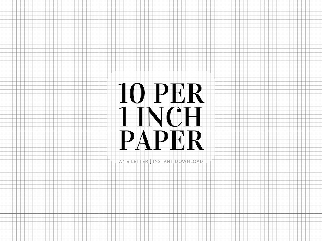 10 Squares Per Inch Graph Paper Printable 10x10 Graph Paper Cross Stitch Paper A4 U0026 Letter Printable Grid Paper Instant Download Etsy UK