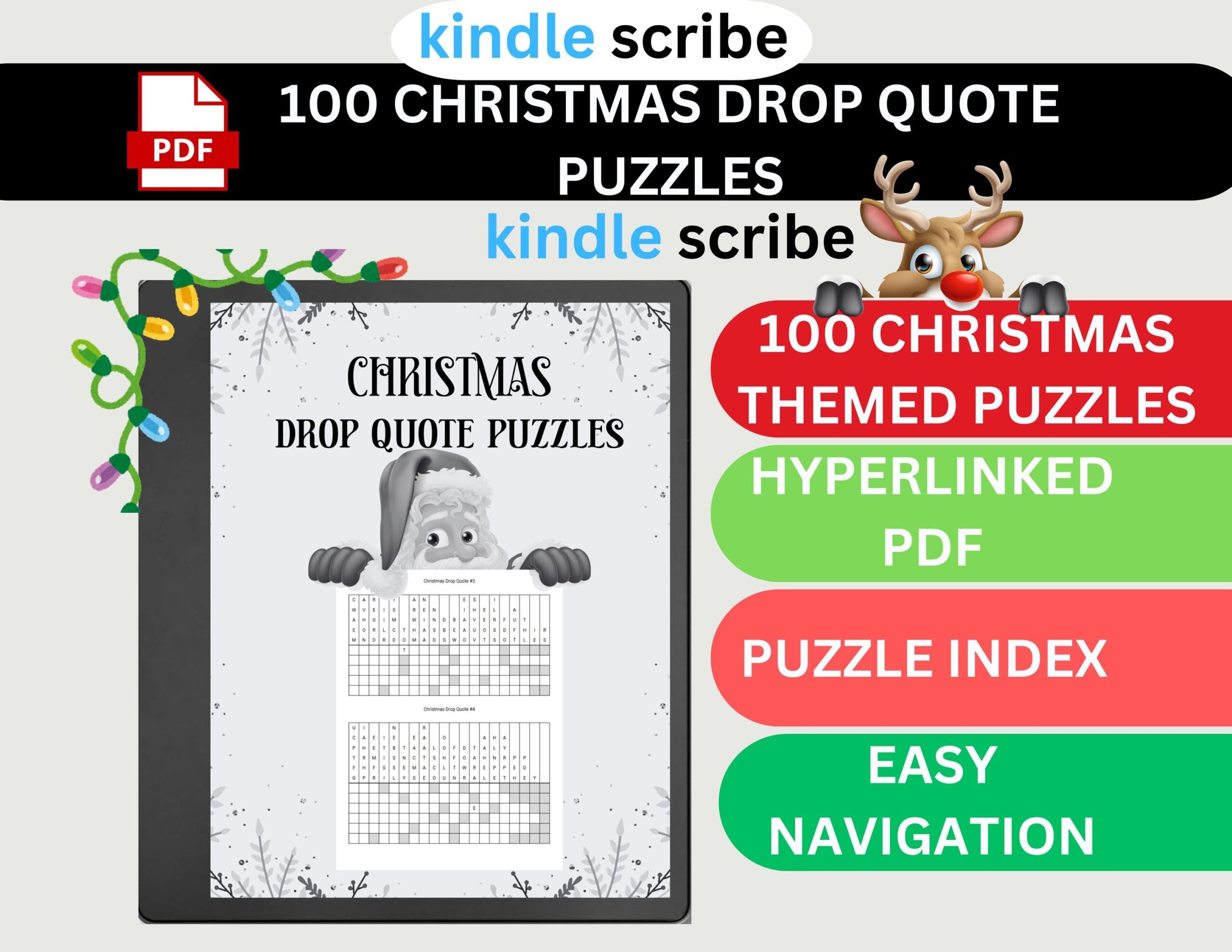 100 Christmas Drop Quote Puzzles For Kindle Scribe Drop Quotes 