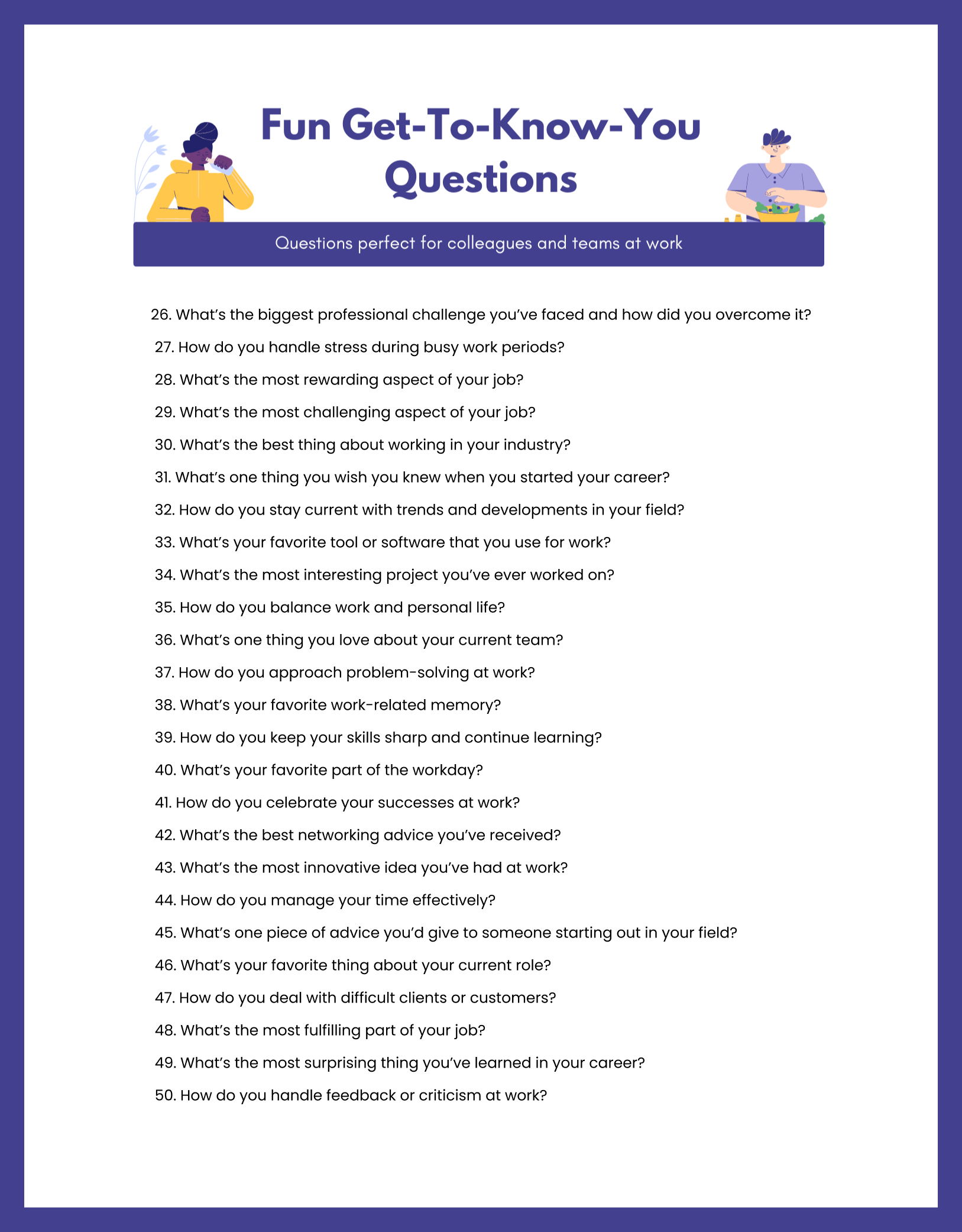100 Get to Know You Questions For Work To Boost Team Bonding U0026 Fun