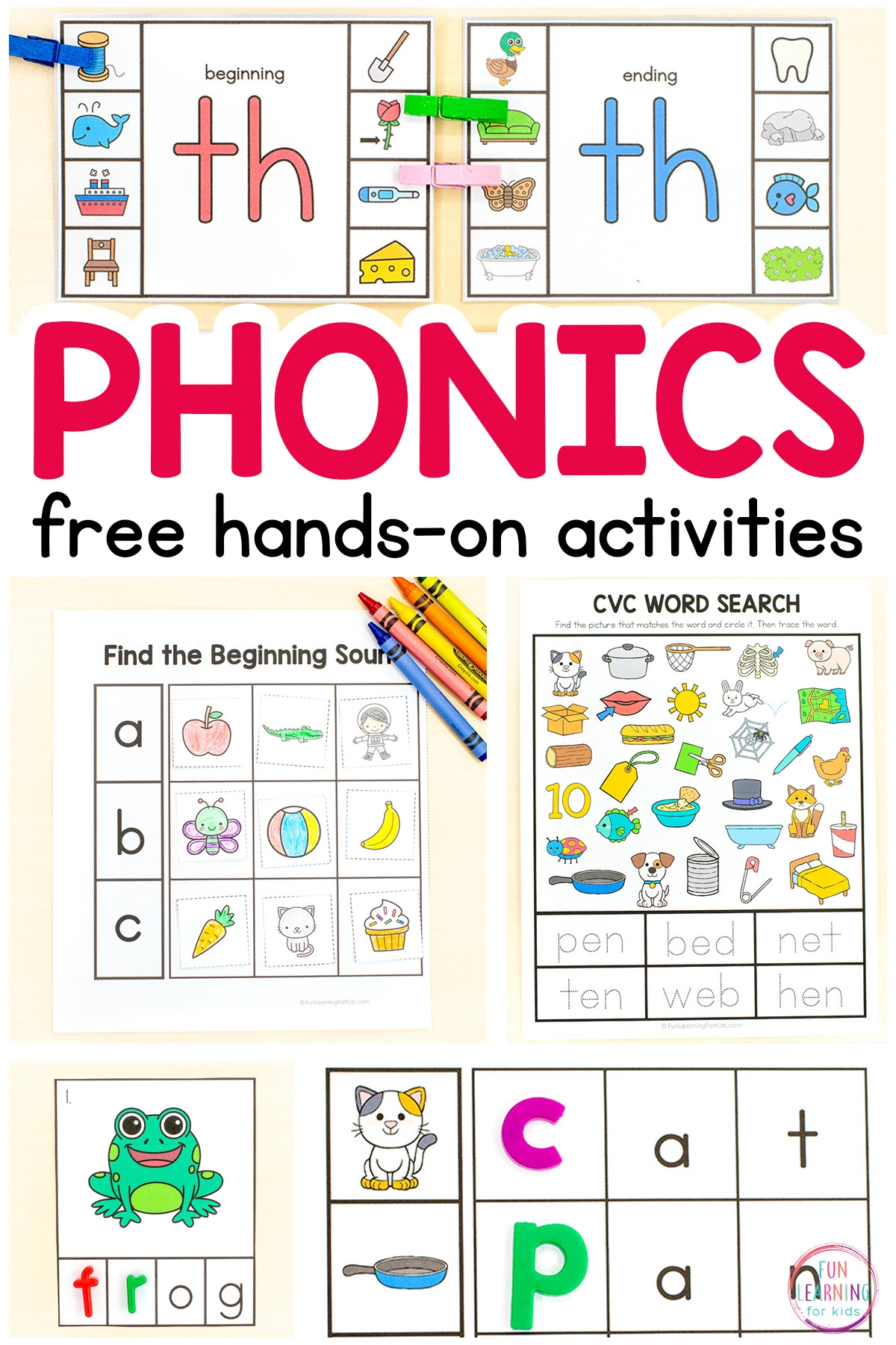 kindergarten phonics printables