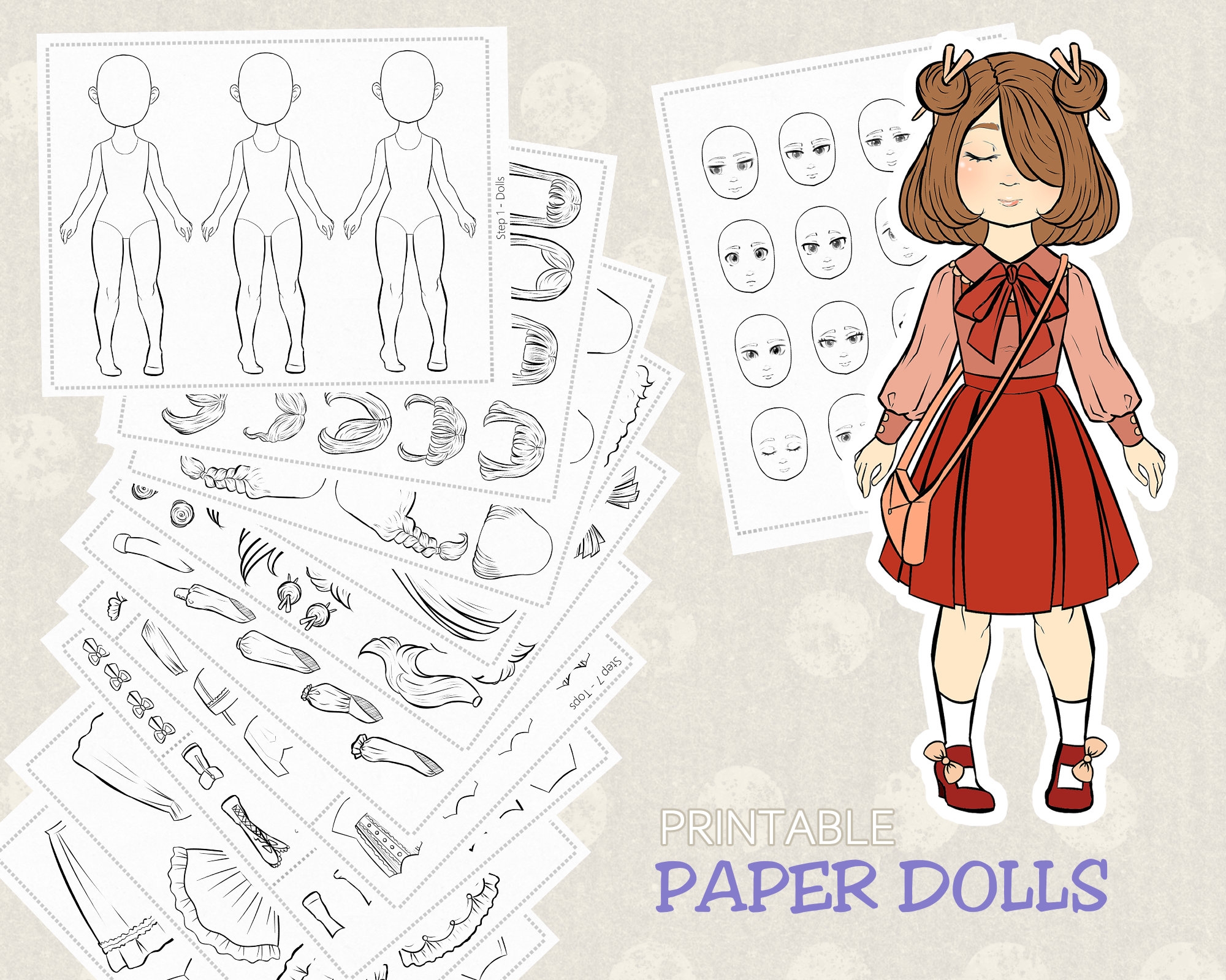100 ULTIMATE Paper Dolls Paper Dolls To Color Paper Dolls Printable Coloring Paper Dolls PDF Paper Dolls Prints Paper Dolls Template Etsy Ireland