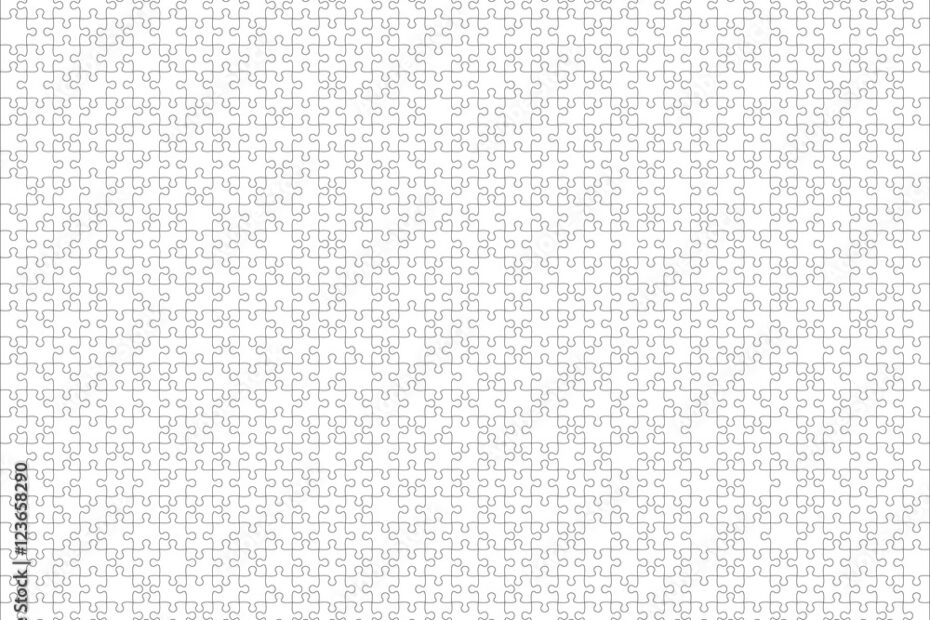 1000 Puzzle Pieces Vector Template Stock Vector Adobe Stock