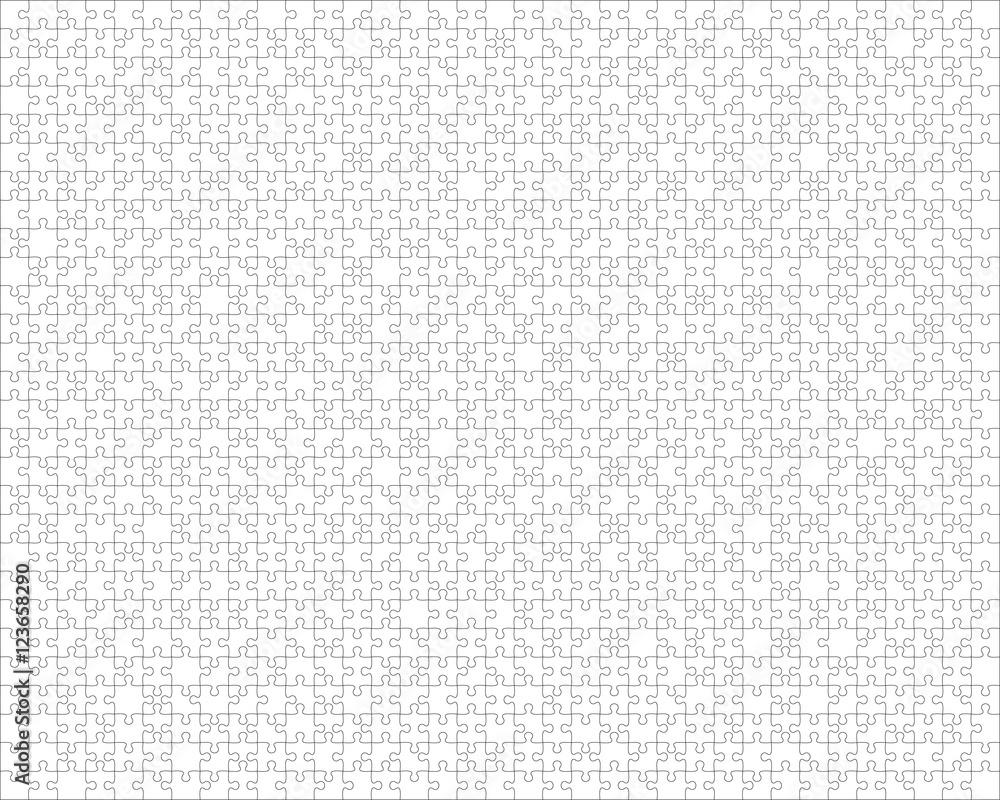 1000 Puzzle Pieces Vector Template Stock Vector Adobe Stock