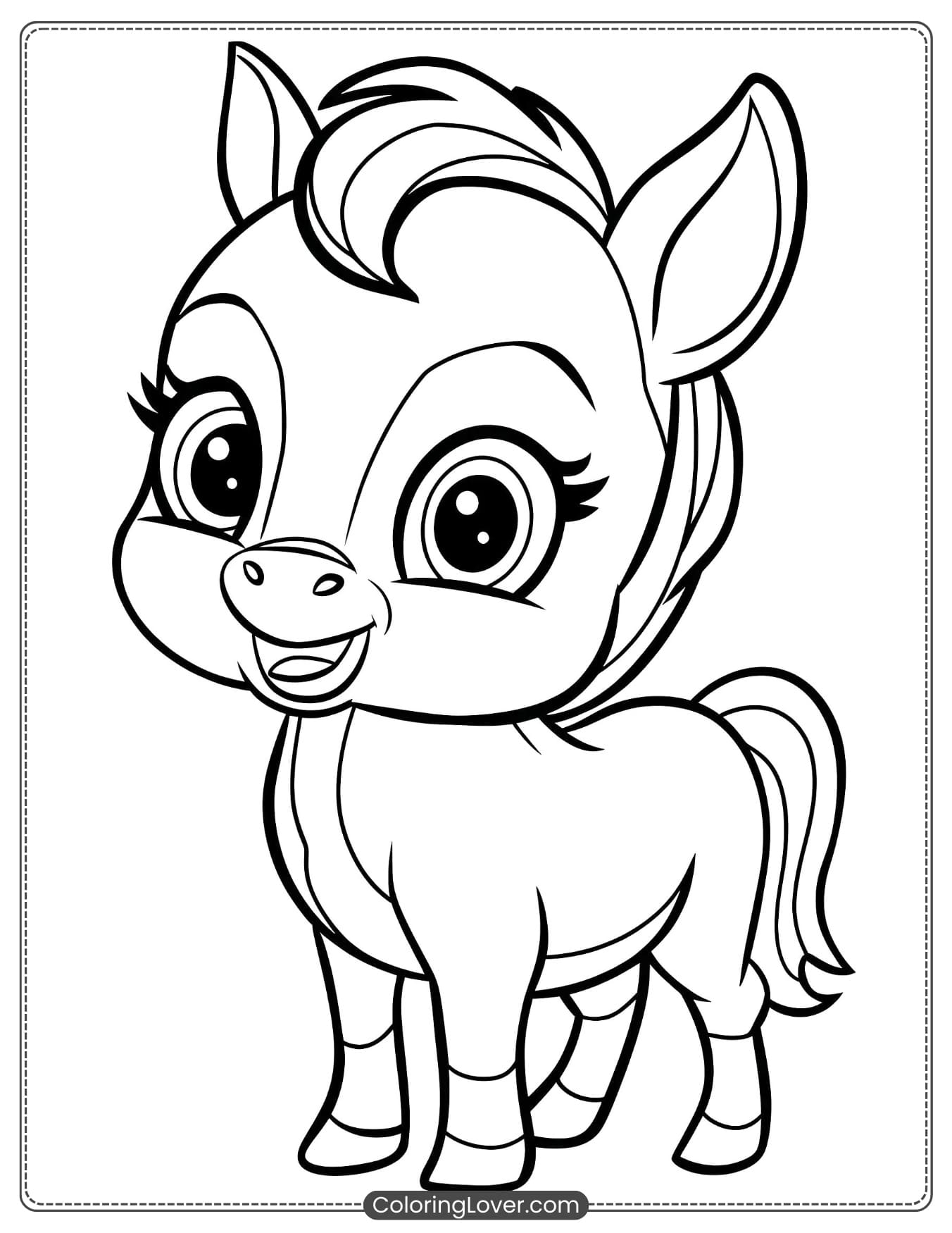 horse printable coloring