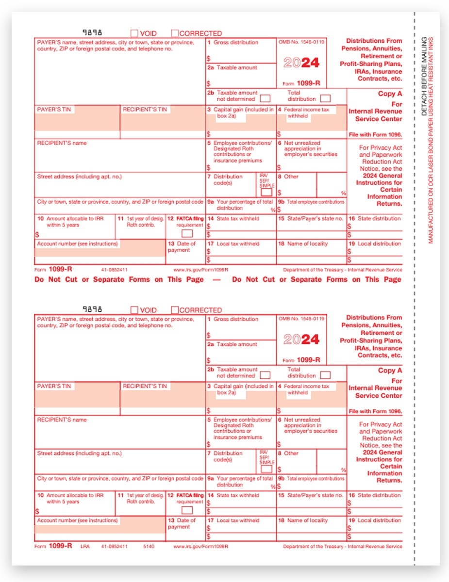 1099 R Form Copy A Federal