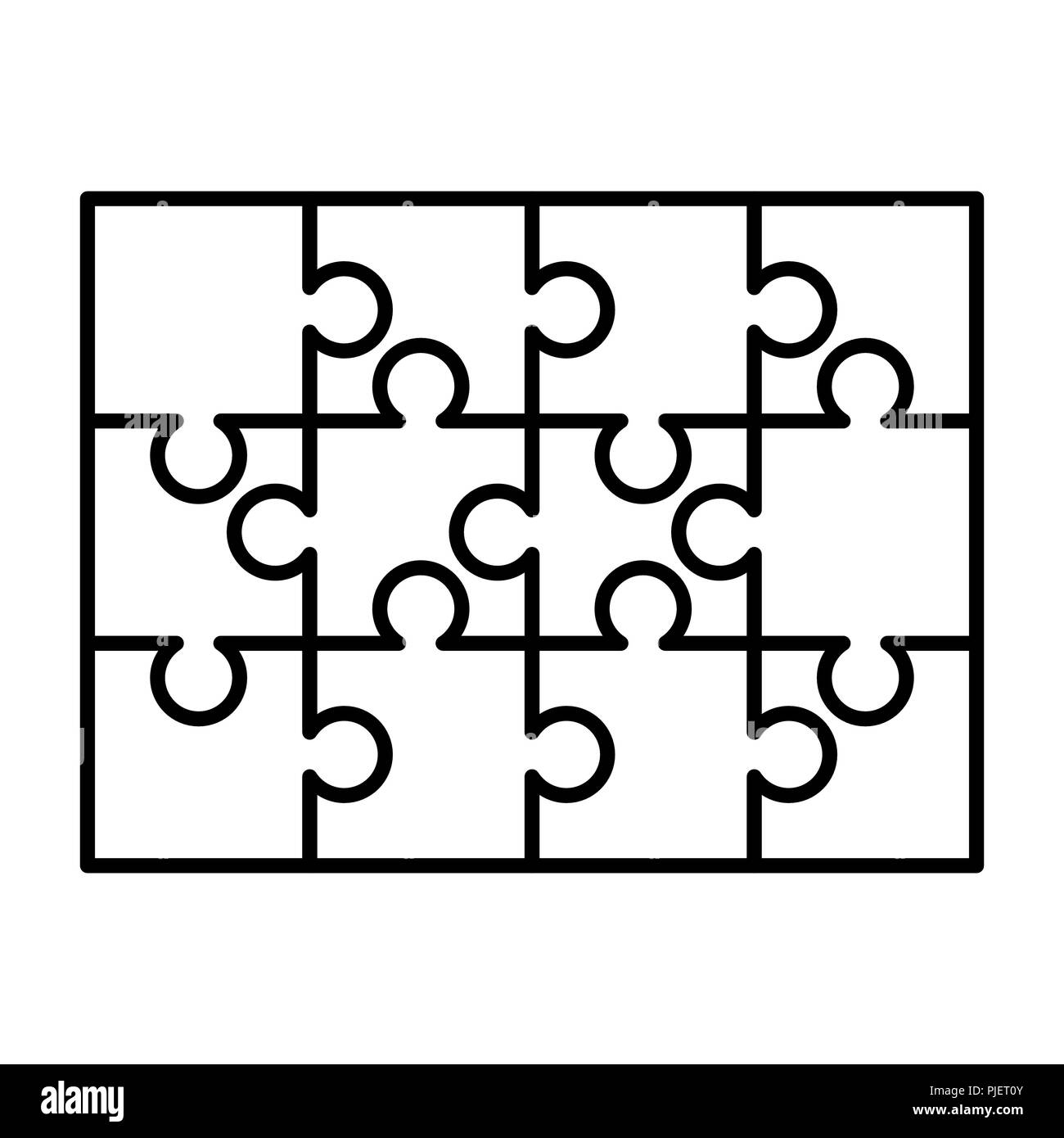 12 piece blank puzzle template 11 x 14