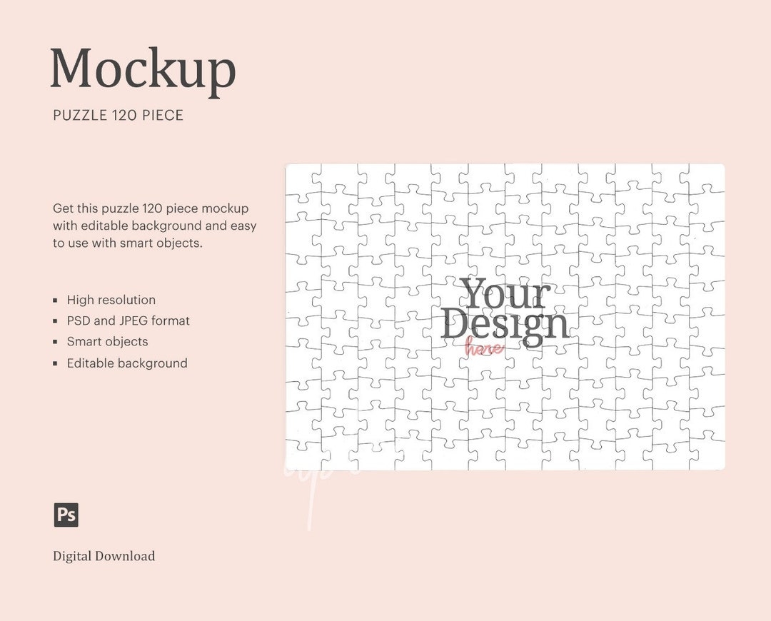 120 Pieces Puzzle Mockup Sublimation Jigsaw Puzzle Mockup Jigsaw Puzzle Mockup Compatible With Affinity Designer Smart Object Etsy