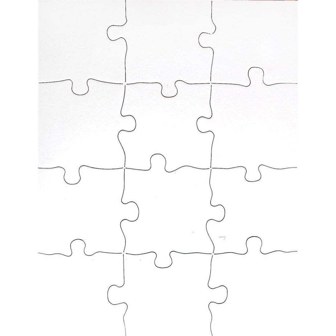 12pc 8 5 X 11 Inch Blank Puzzle 12 Piece Blank Puzzle 