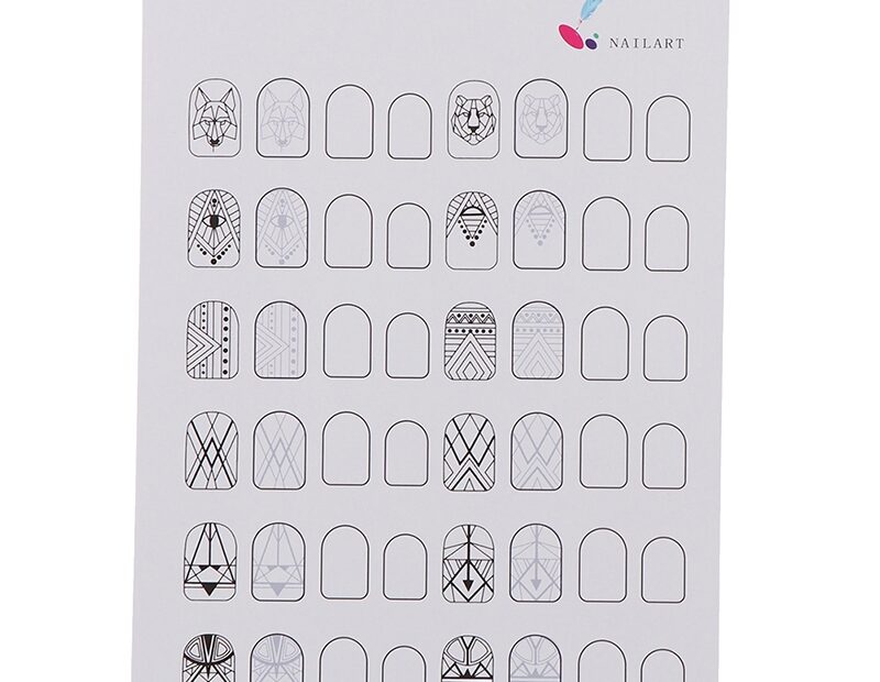 12Sheet Nail Art Training Practice Lines Drawing Painting Template Learning B IA