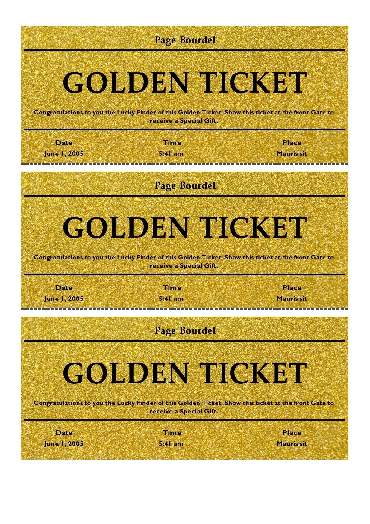 printable ticket template