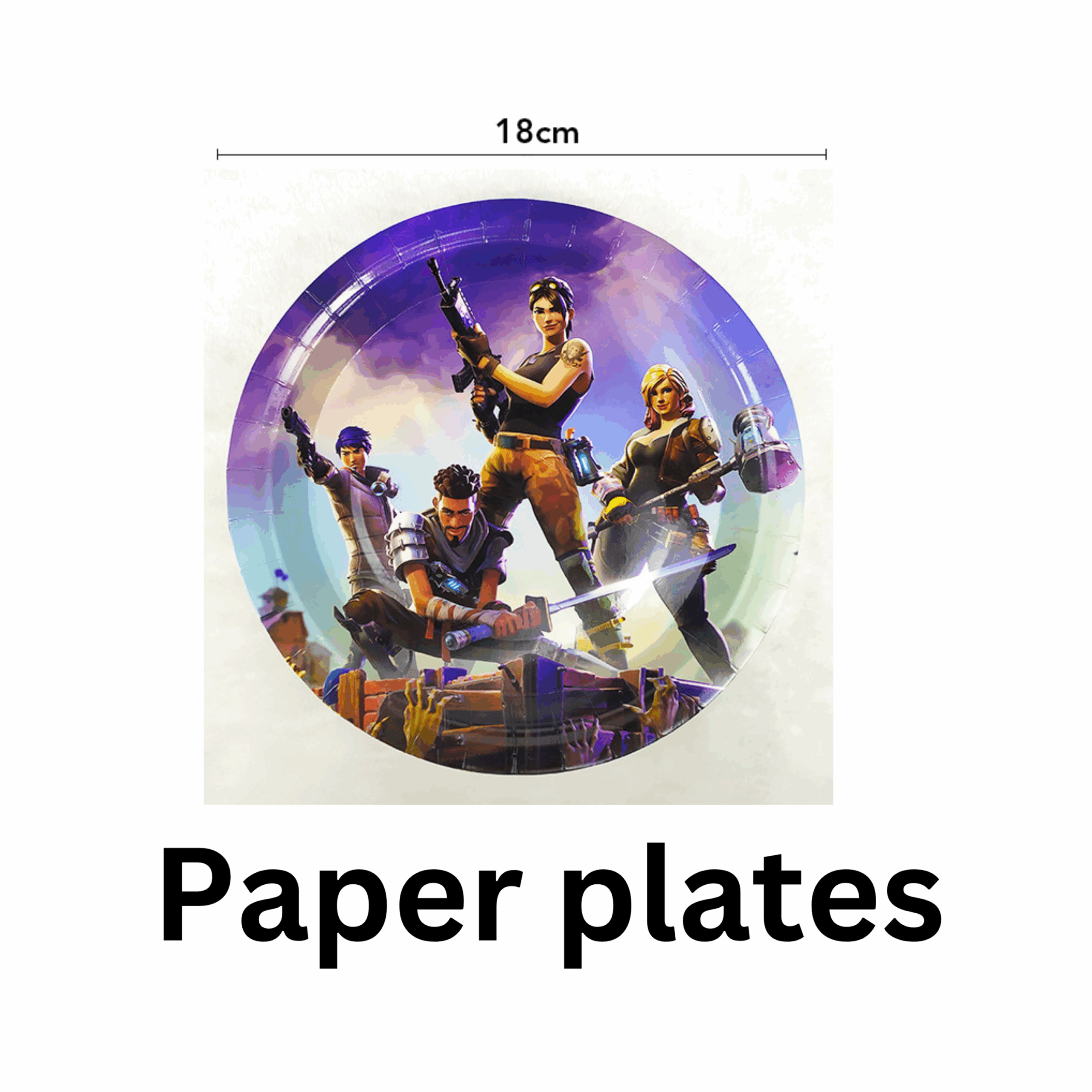 136 Piece Fortnite Kids Party Decoration Set KPS06 PERSKEPIT