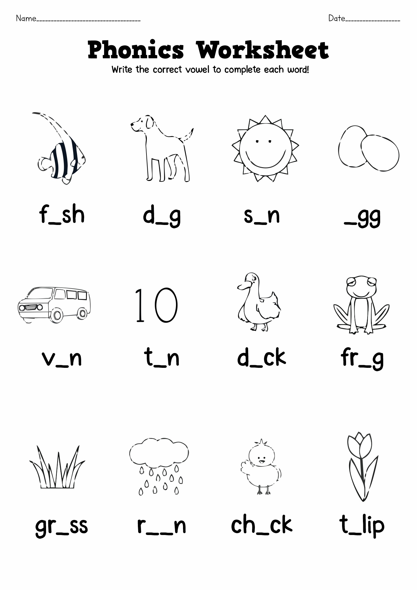 phonics activities worksheets