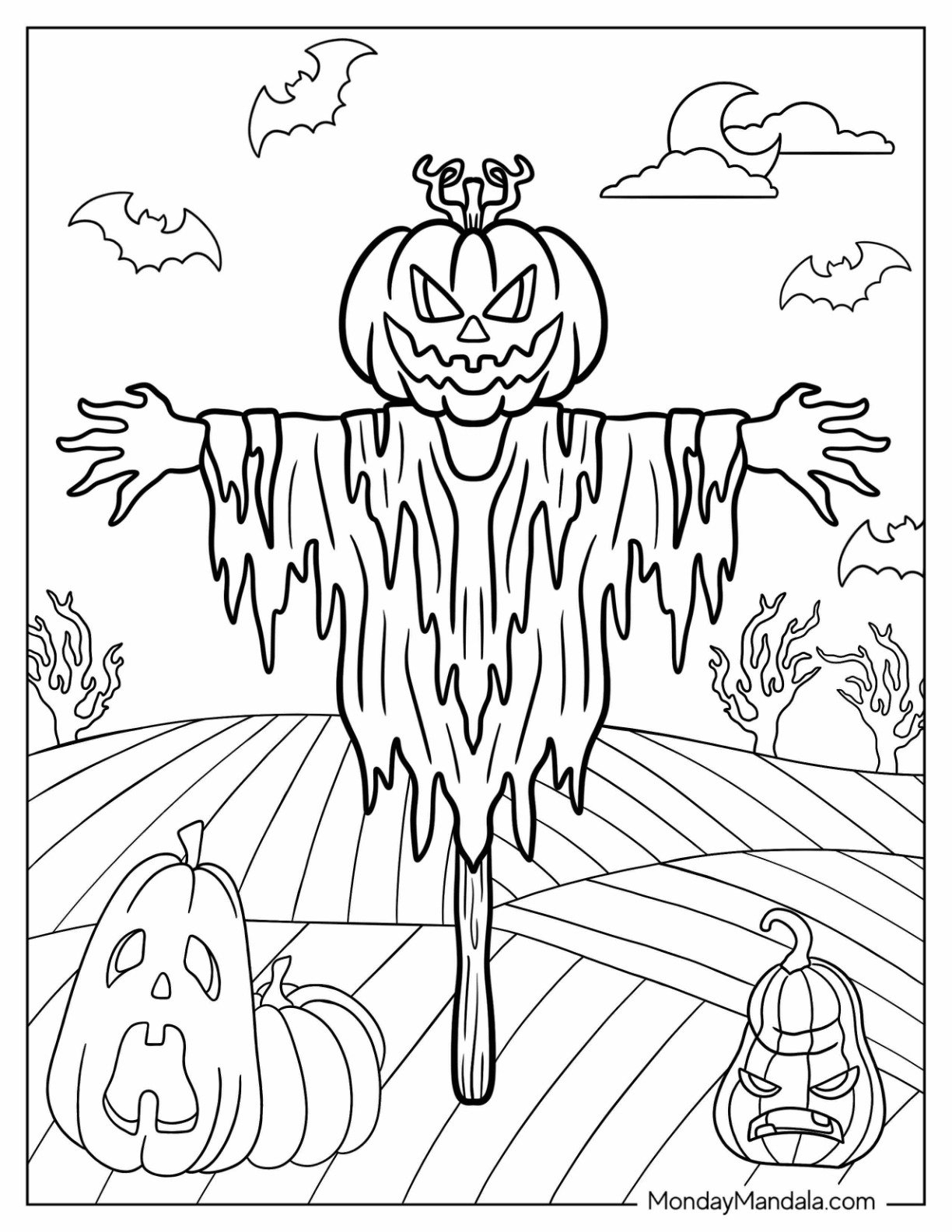 scarecrow pictures to color