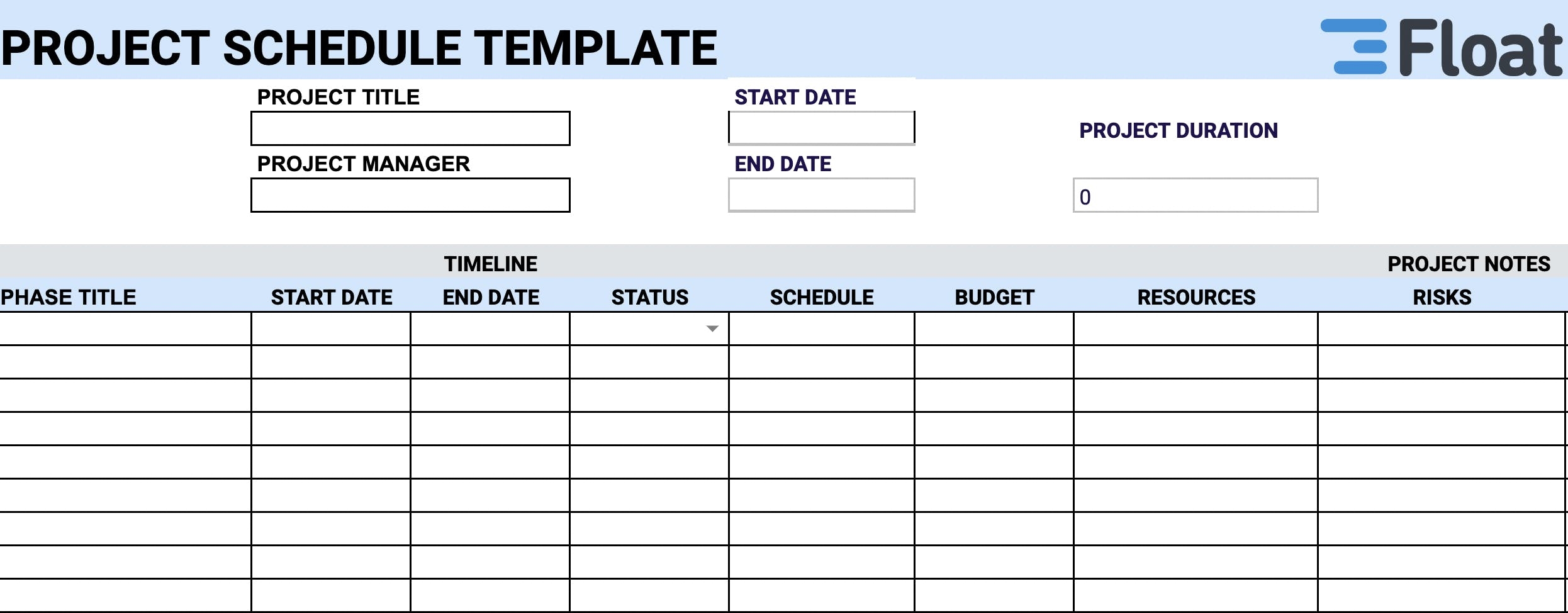 15 Easy to Use Project Plan Templates Free Download 
