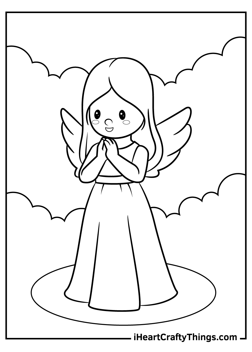 angel pictures to color