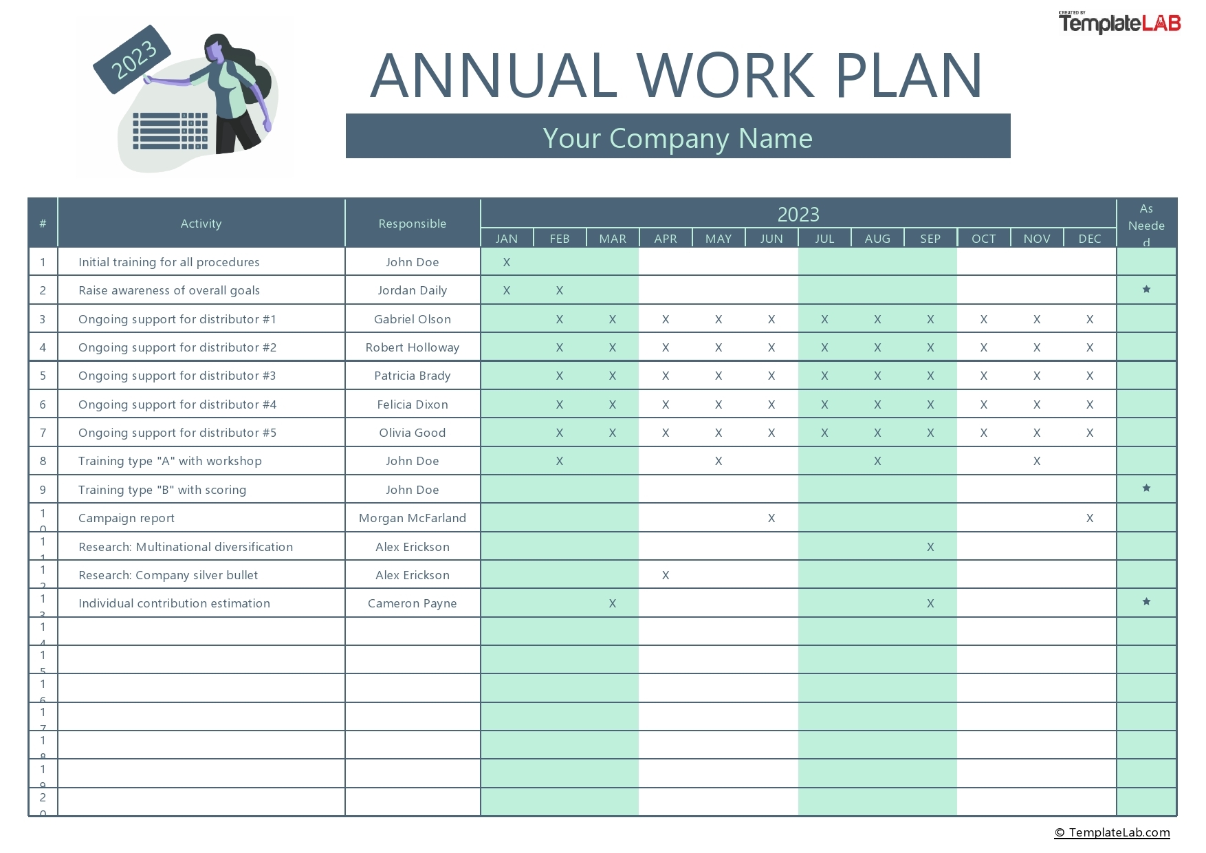employee work plan template