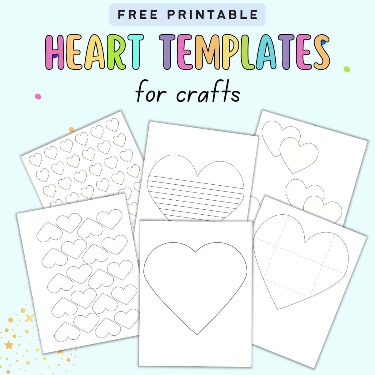 printable small hearts template