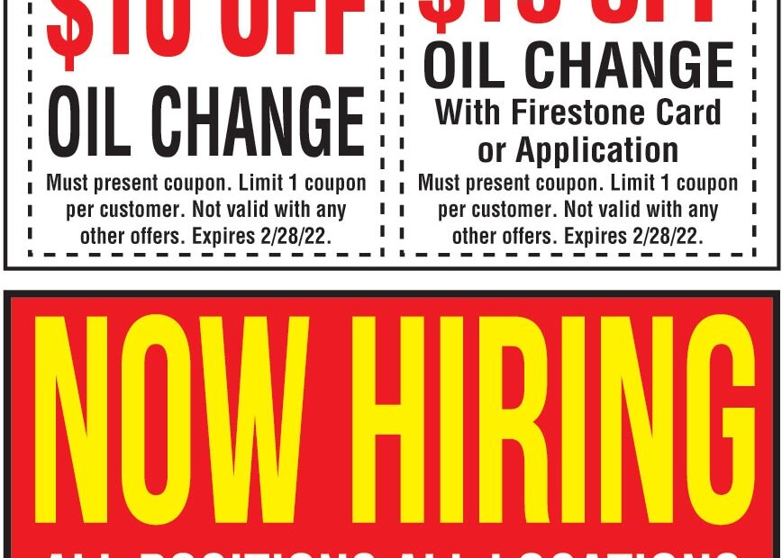 15 OFF OIL CHANGE WITH FIRESTONE CARD OR APPLICATION Online Printable Coupons USA Local Free Printable Shopping Coupons