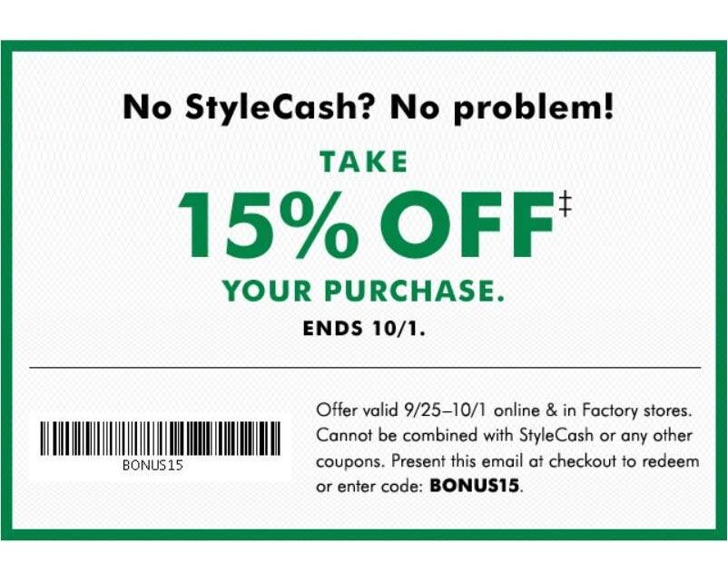 15 Off Today At Banana Republic Factory Or Online Via Promo Code