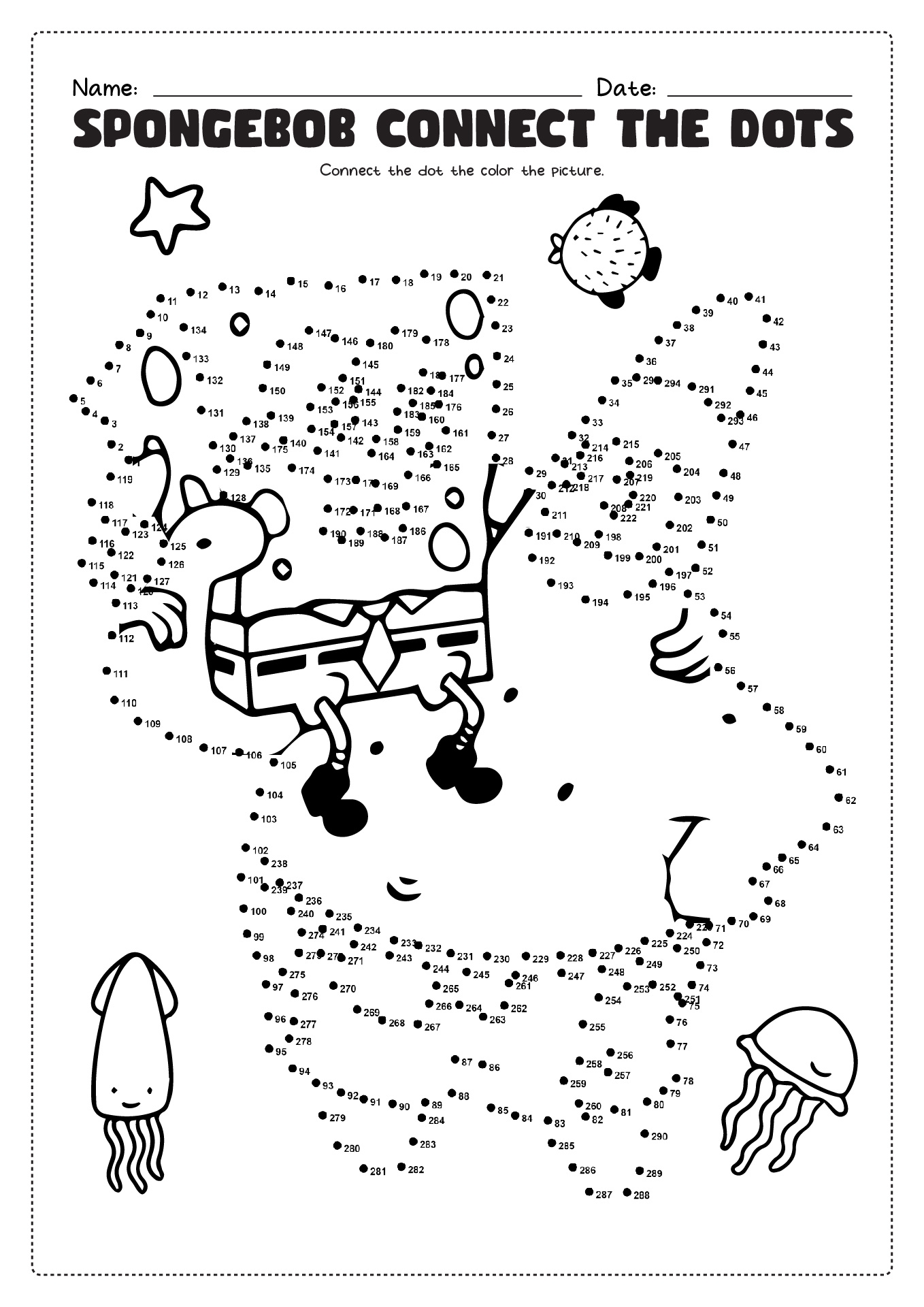 dot to dots printable
