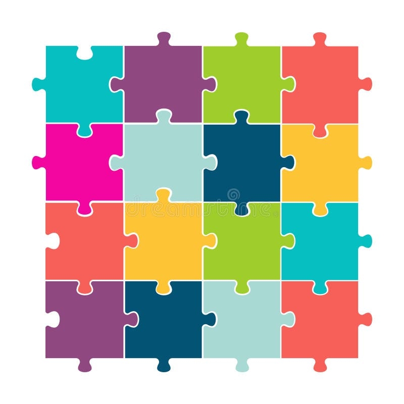 16 Piece Puzzle Stock Illustrations 376 16 Piece Puzzle Stock 