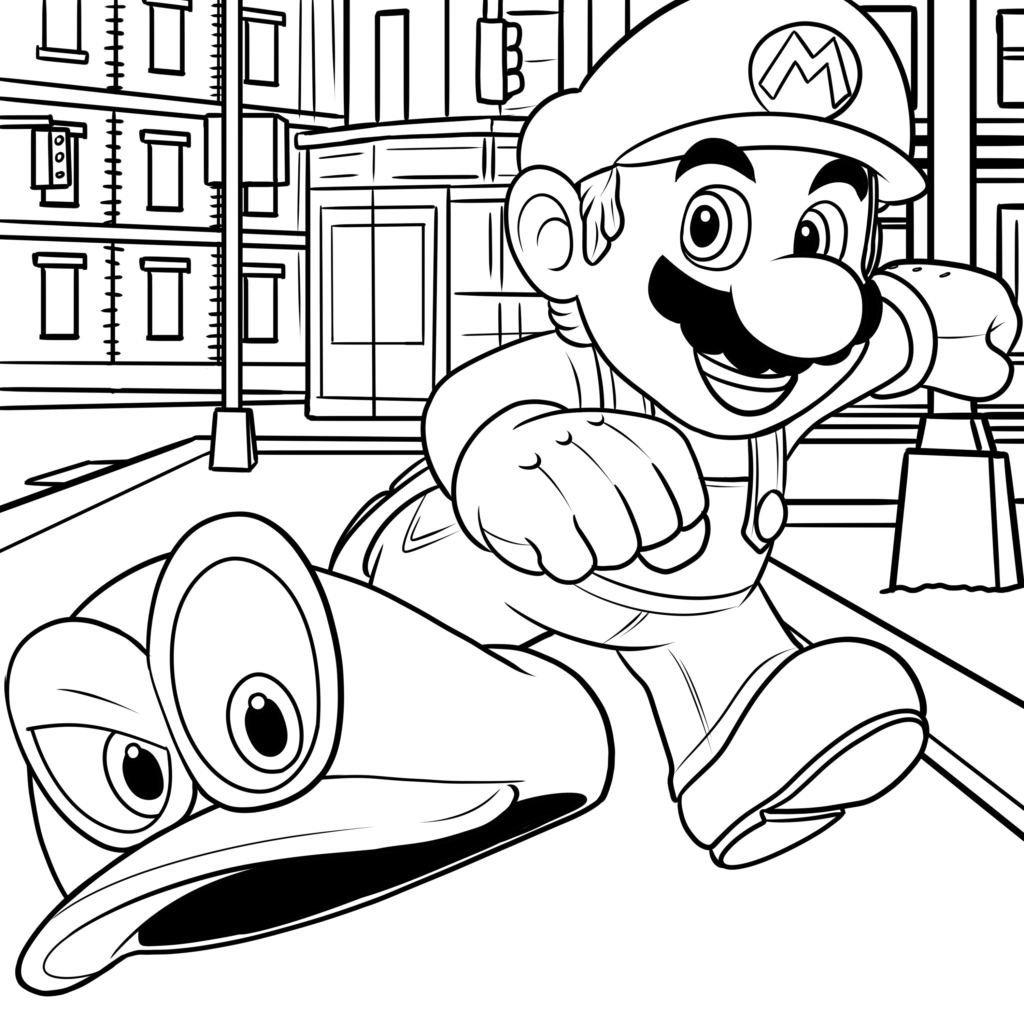 mario coloring pages printable