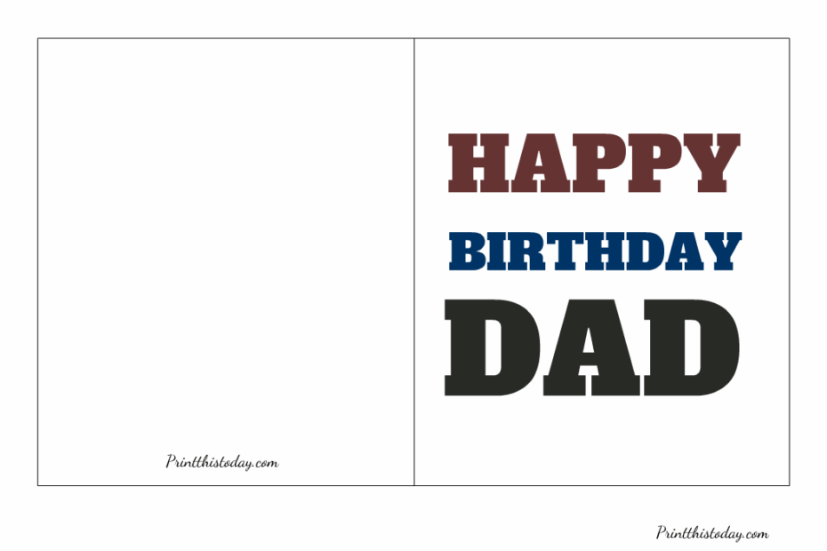 18 Cute And Elegant Free Printable Birthday Cards For Dad