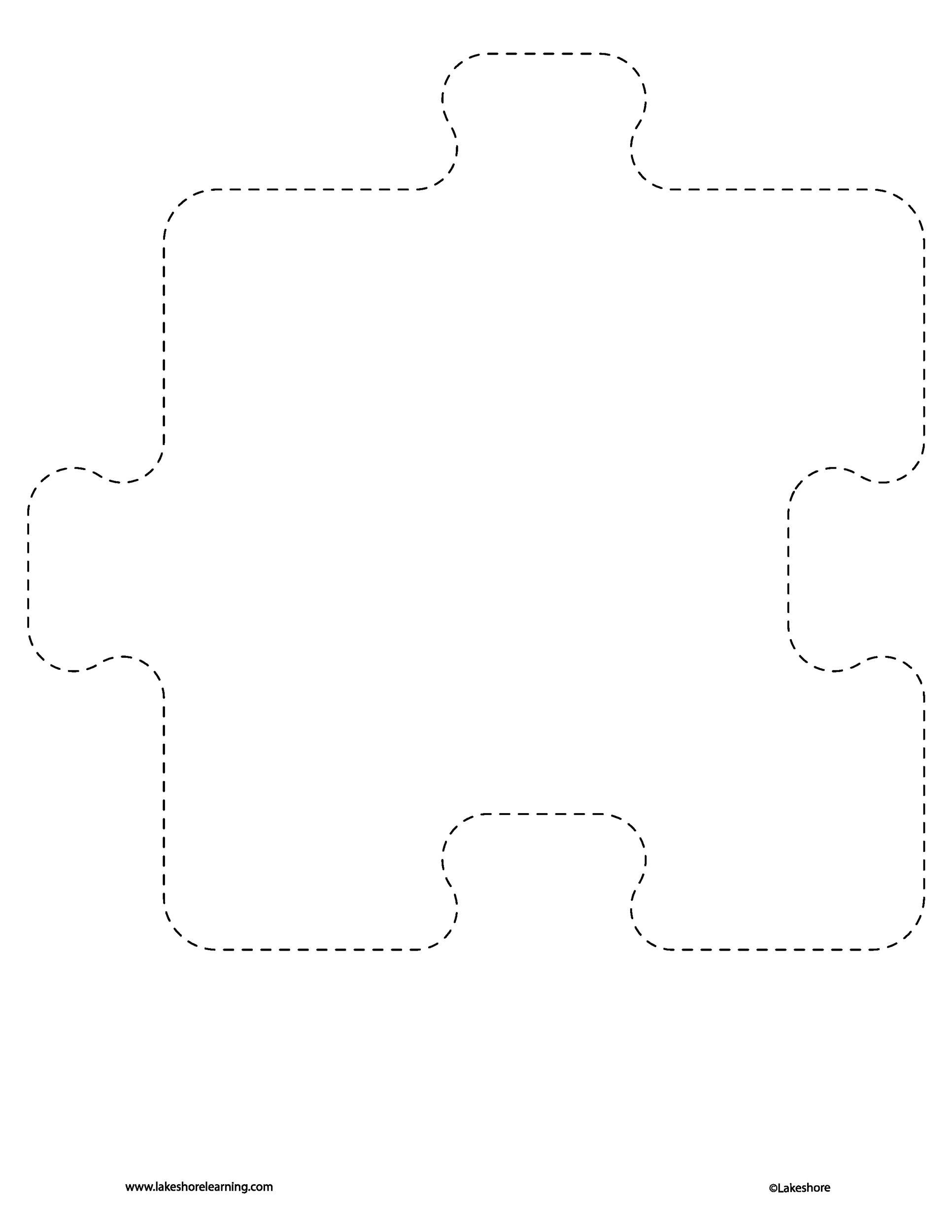 puzzle piece writing template