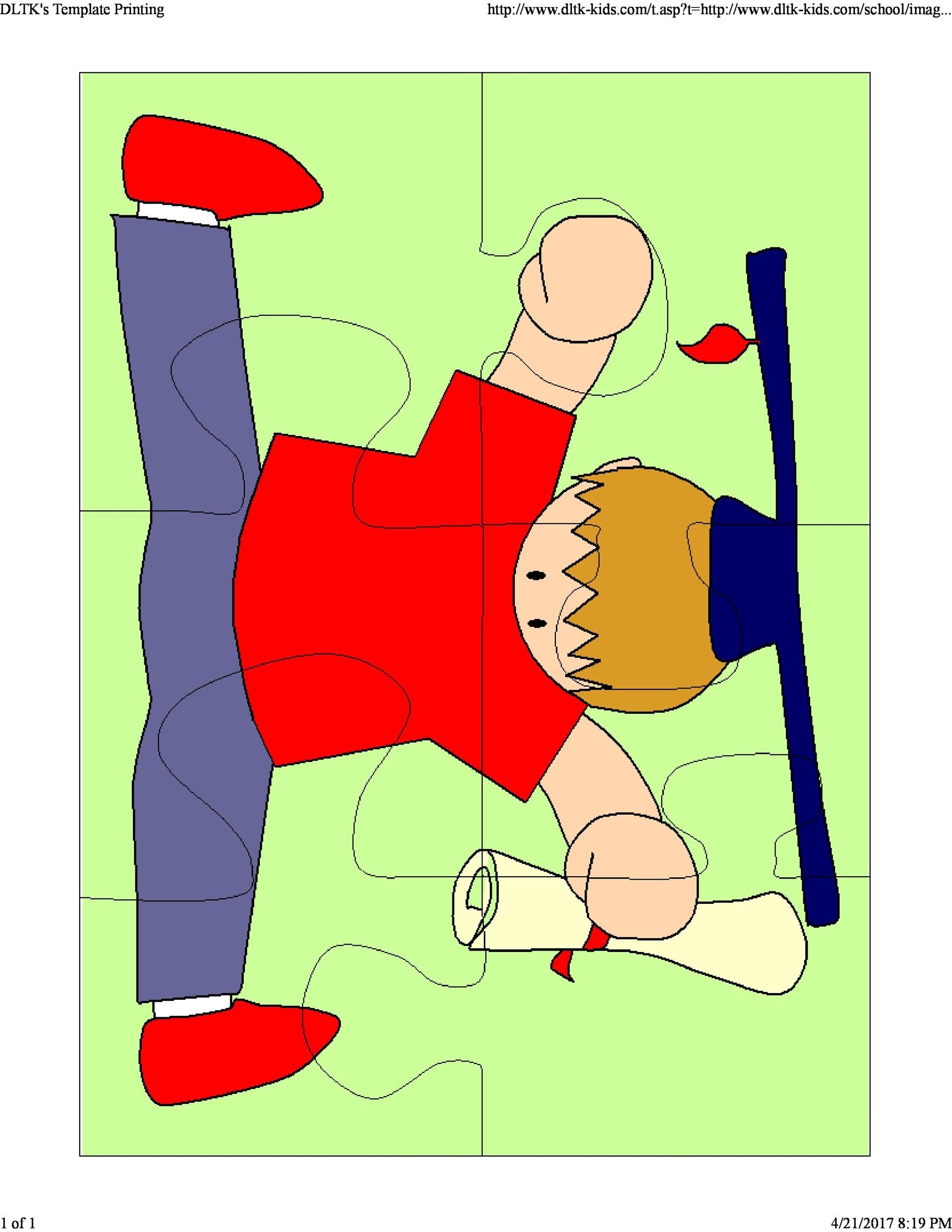 red puzzle piece template
