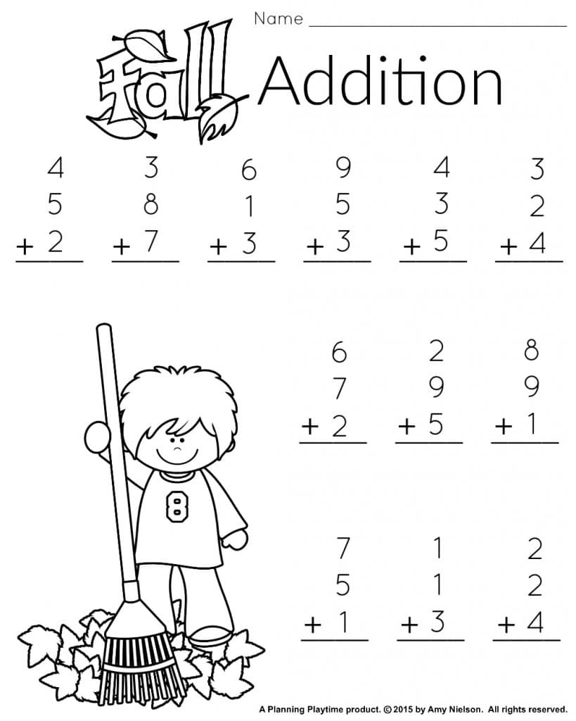 math worksheet for 1st graders