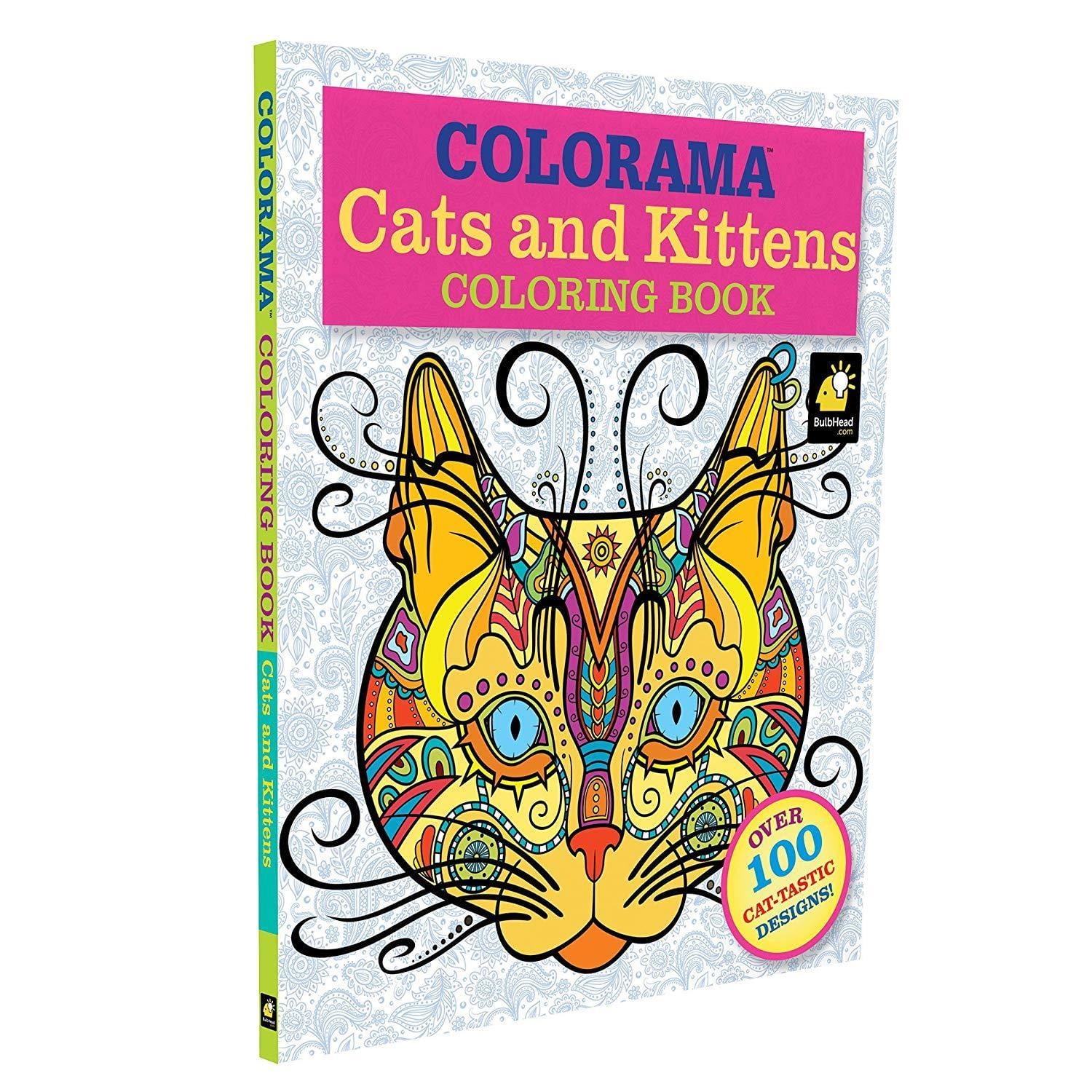 2 Colorama Adult Coloring Book Cats And Kittens Kid Stress Relieving Activity Art Therapy