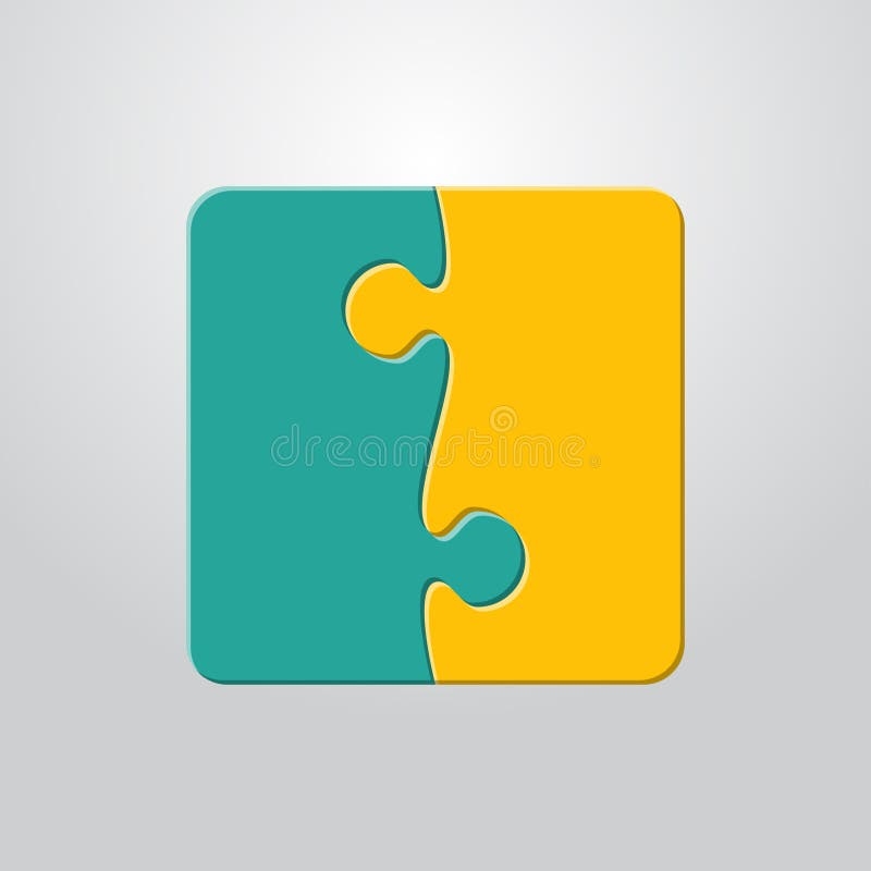2 Piece Jigsaw Stock Illustrations 496 2 Piece Jigsaw Stock 