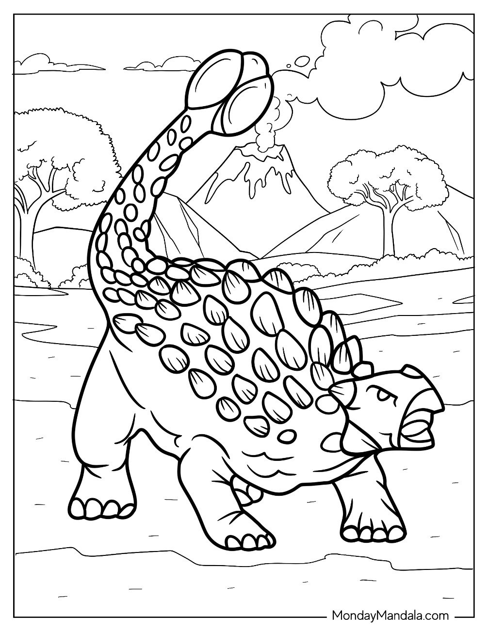 20 Ankylosaurus Coloring Pages Free PDF Printables 