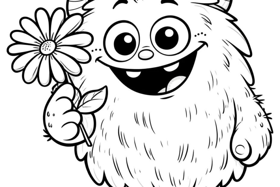 20 Cute Monster Coloring Pages Monster Coloring Pages Cute Monster Coloring Fuzzy Monster Cute Gift Idea Coloring Gift Idea Kids Etsy