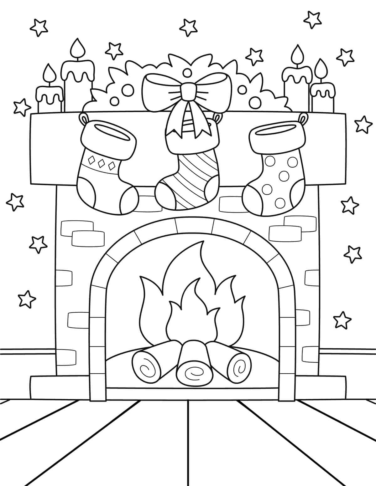 20 Free Printable Christmas Stocking Coloring Pages For Kids 