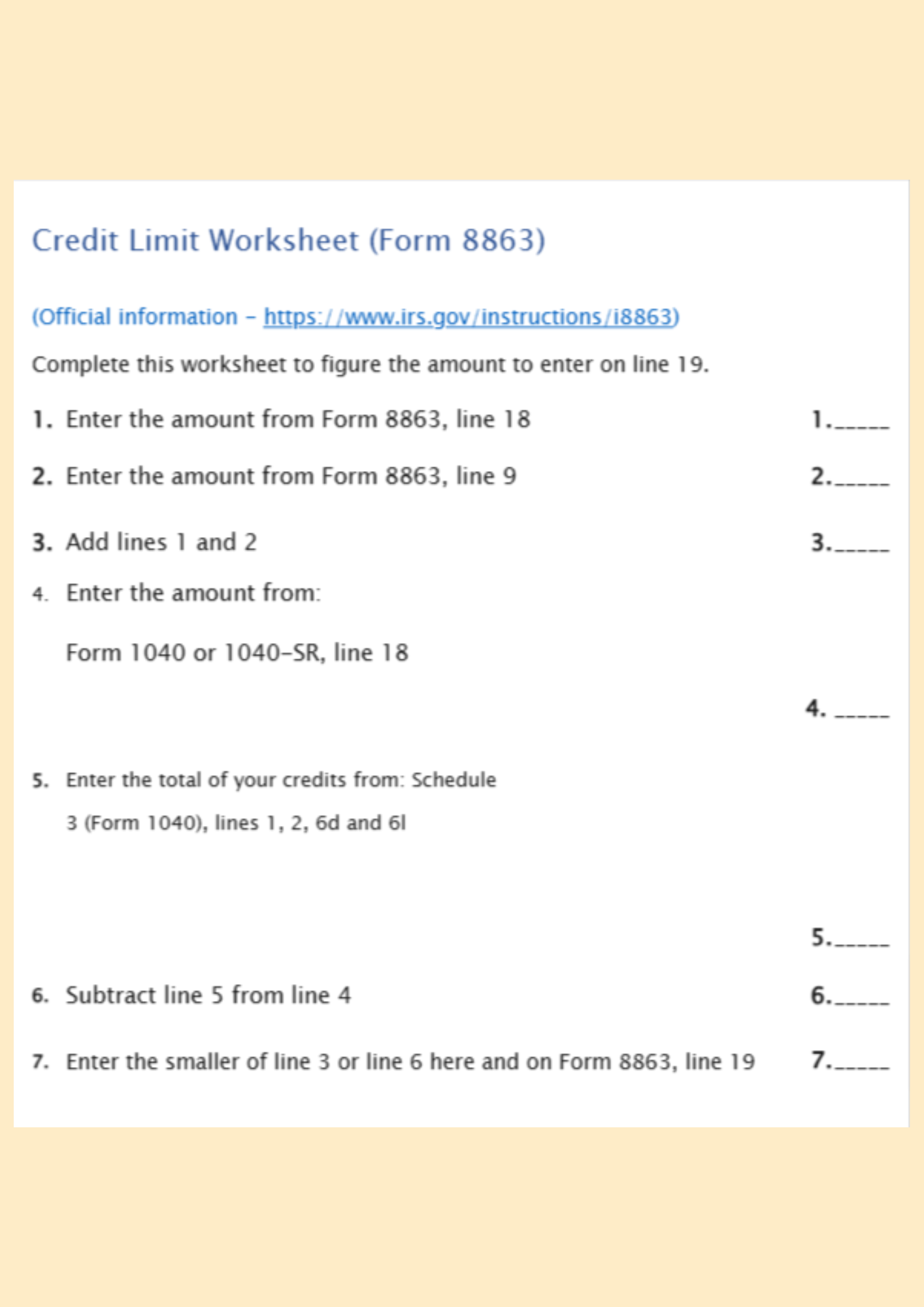 20 Free Printable Credit Limit Worksheet To Download In Pdf