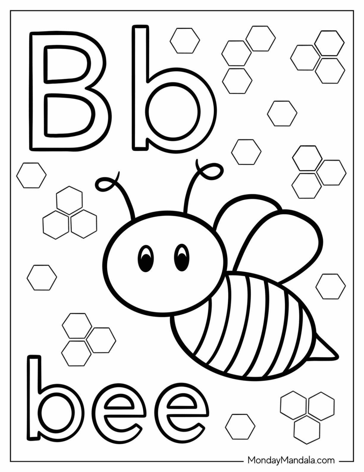 letter b coloring worksheet